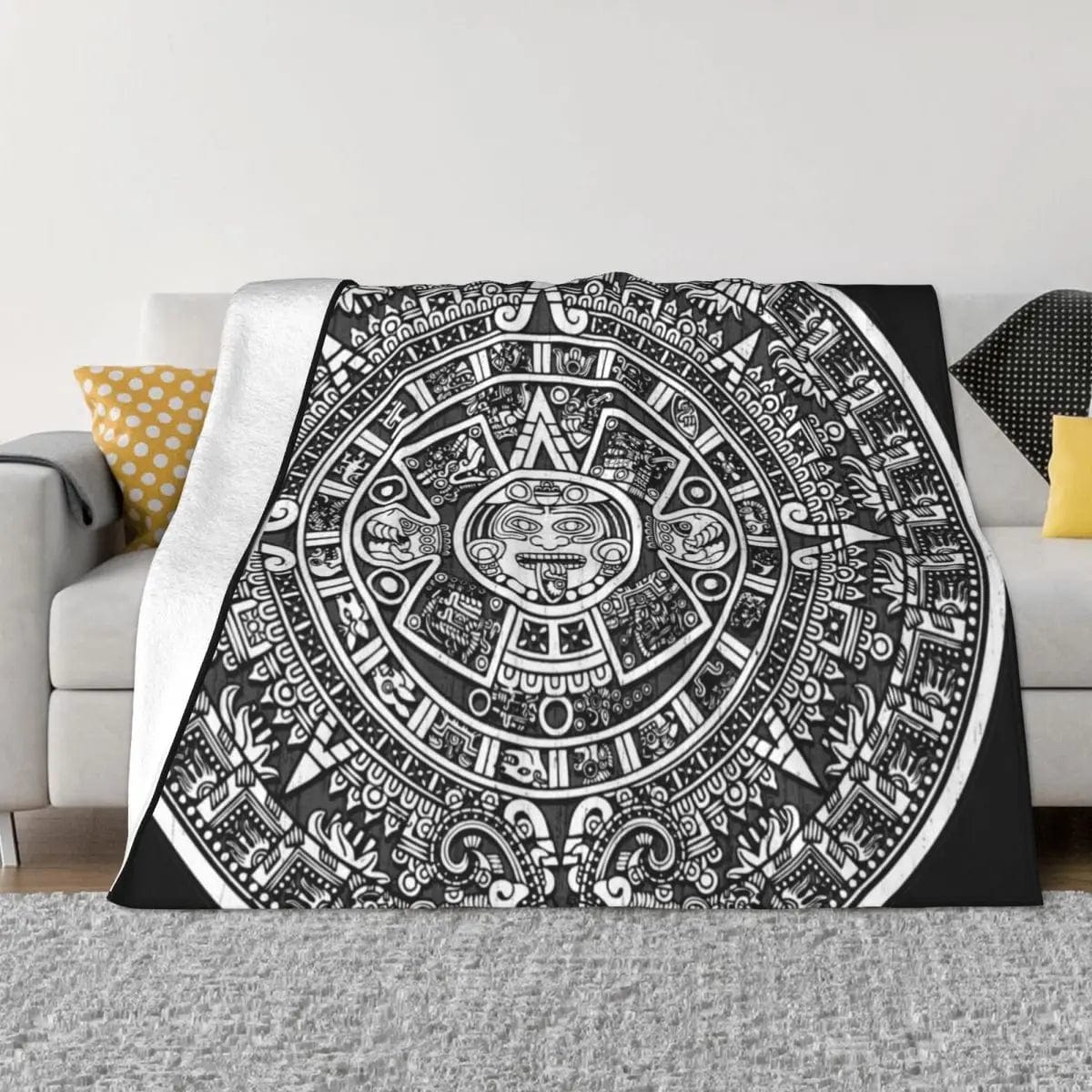 Aztec Calendar Blanket