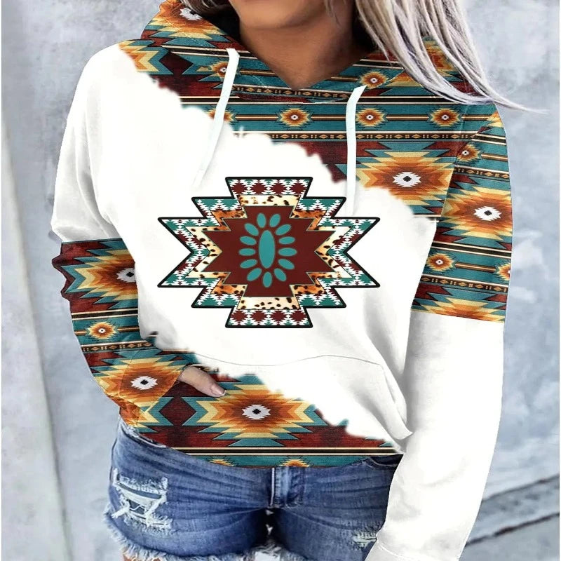 Aztec geometric hoodie