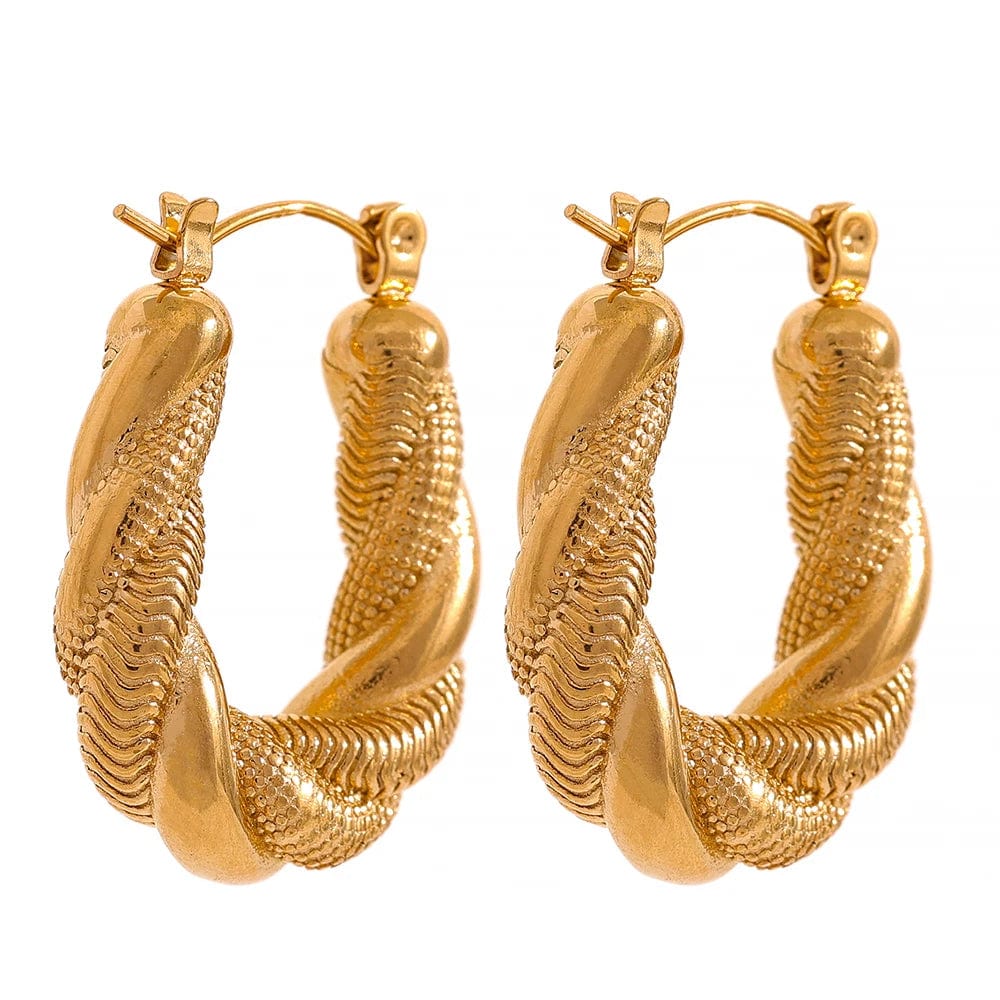 Aztec gold earrings
