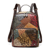 Aztec leather backpack