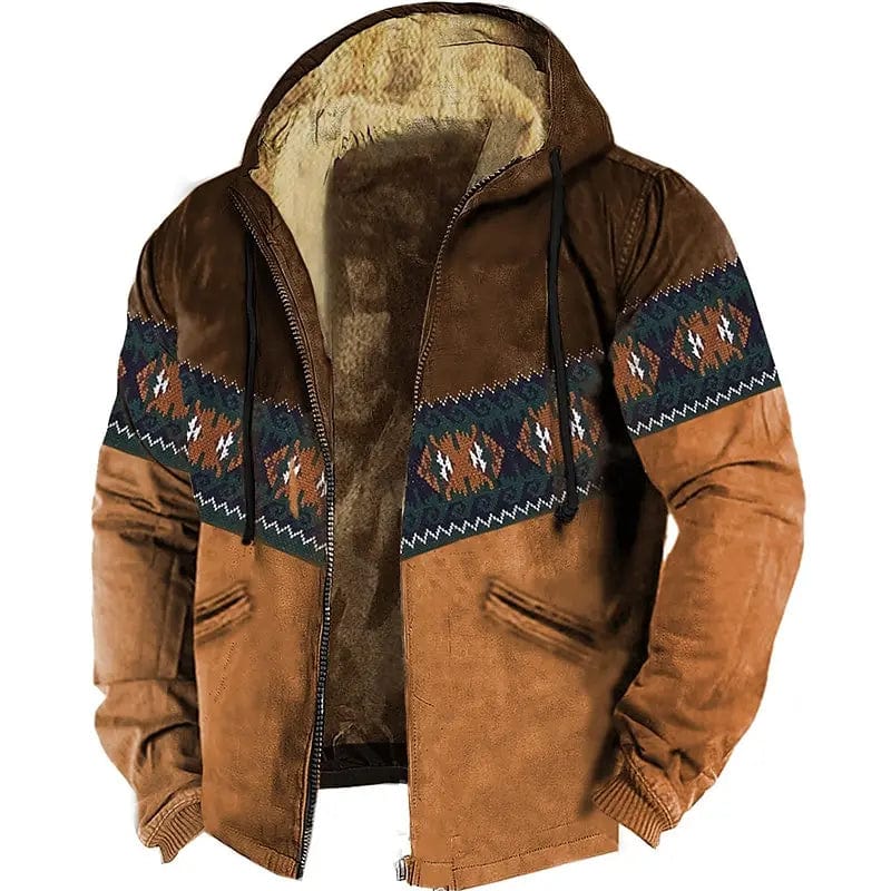 brown aztec jacket