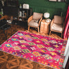 pink aztec rug